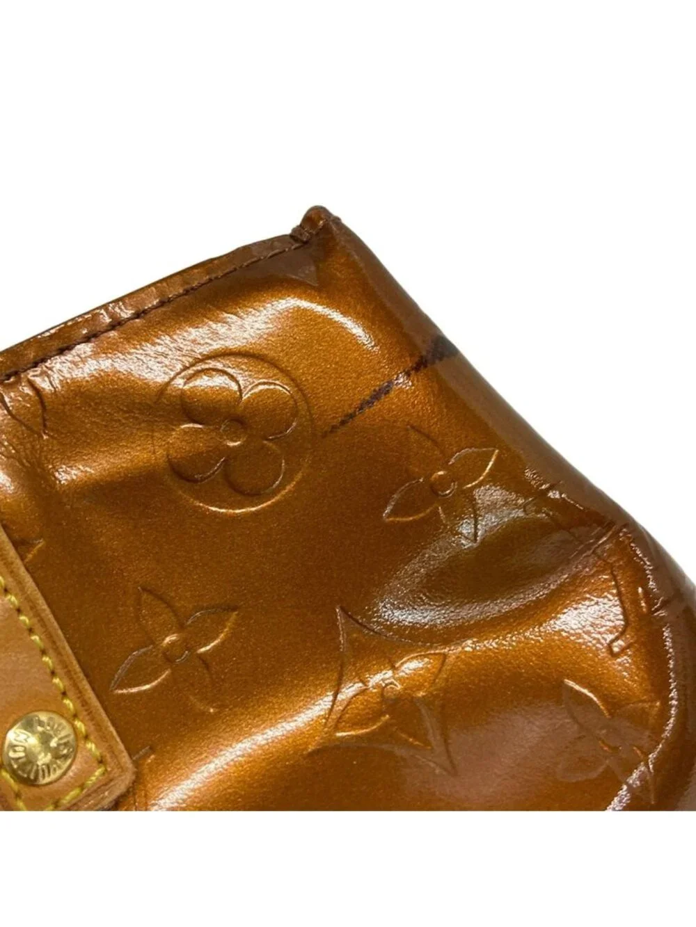 Louis Vuitton Handbag Monogram Vernis Reade PM Blanc Leather